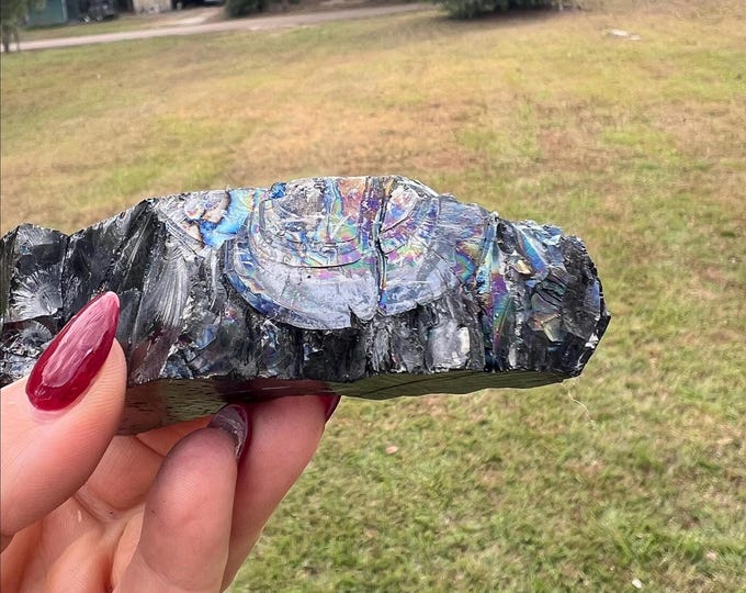 Rainbow Shungite Chunk | EMF Protection