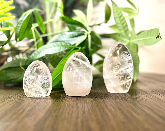 Rainbows inside of all Clear Quartz Crystal Flame ~ Select Yours
