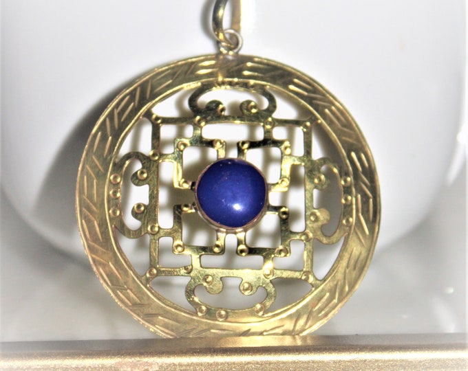 Lapis Mandala Pendant