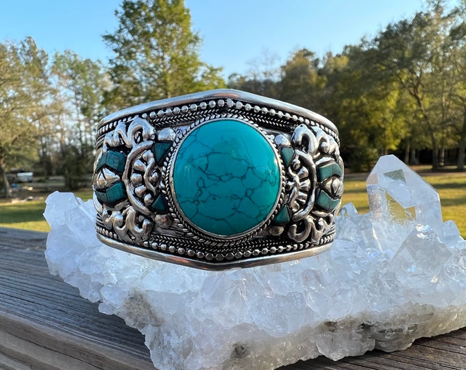 Turquoise Bracelet , Birthstone Bracelet , Blue Stone Bracelet , Bohemian Bracelet , Gypsy Bracelet , Cowgirl Bracelet, Adjustable Bracelet