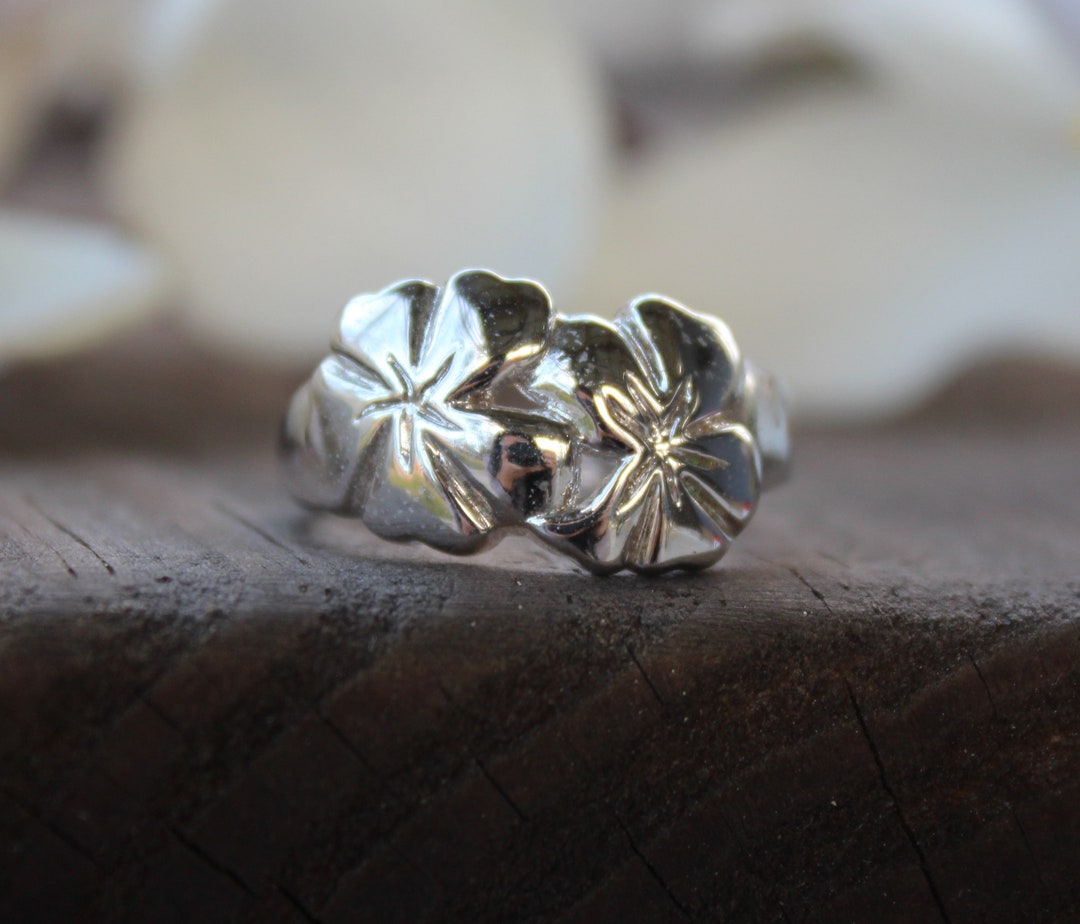 Aloha Flower Sterling Silver Ring Etsy aloha-flower-sterling-silver-ring-etsy