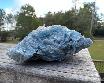 Paraiba Blue Kyanite Cluster: Raw Crystal Stone of Truth