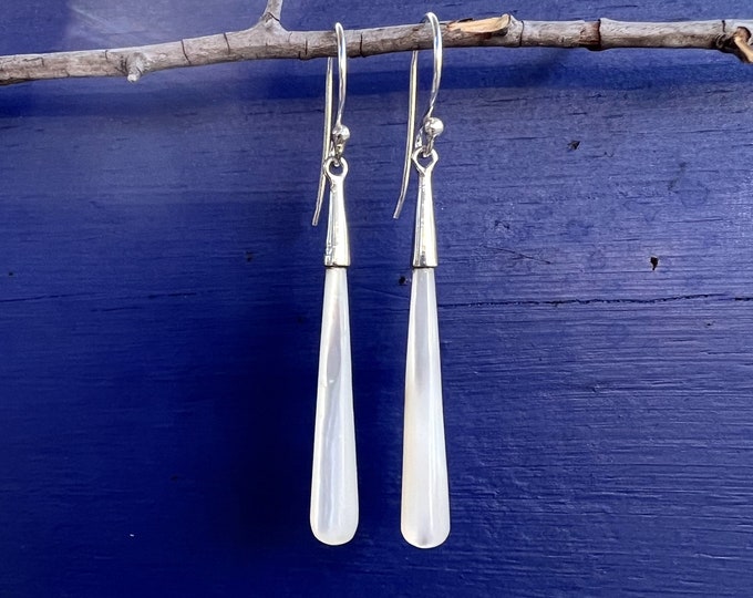 Mother of Pearl Sterling Silver Earrings ~ The Calming Stone