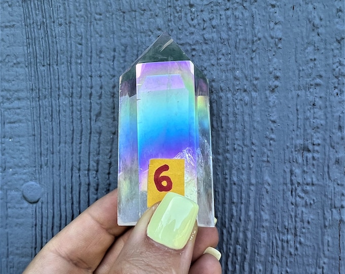 Angel Aura Clear Quartz Crystal Tower