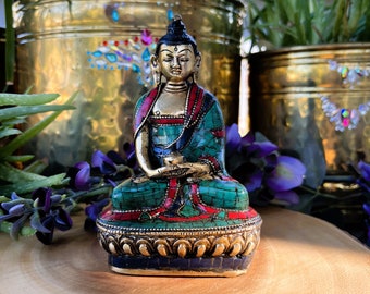 Turquoise Handmade Buddha Statue