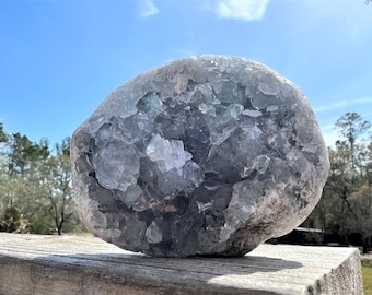 Blue Celestite Cluster ~ Crystal For Anxiety