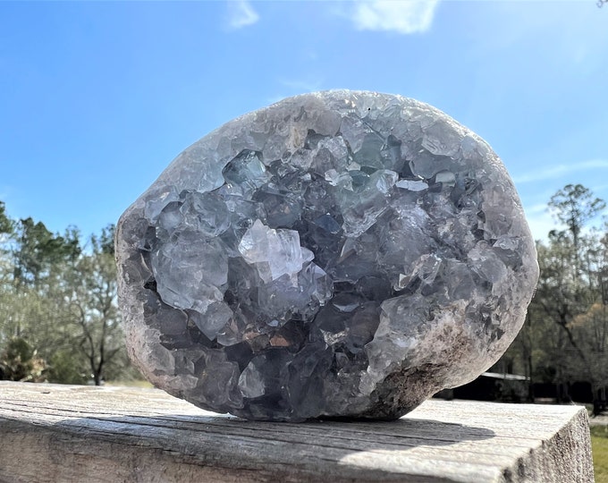 Blue Celestite Cluster ~ Crystal For Anxiety