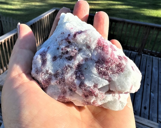 Pink Tourmaline In Quartz Matrix Chunk