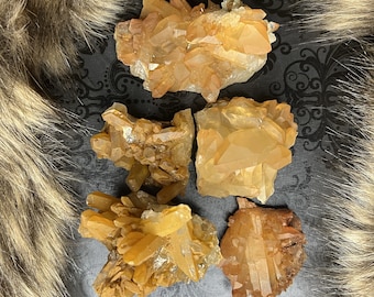 Tangerine Quartz Crystal Cluster
