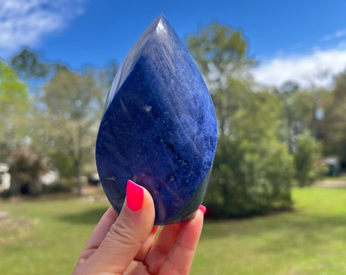 High Grade Sodalite Flame ~ Stone to calm the mind