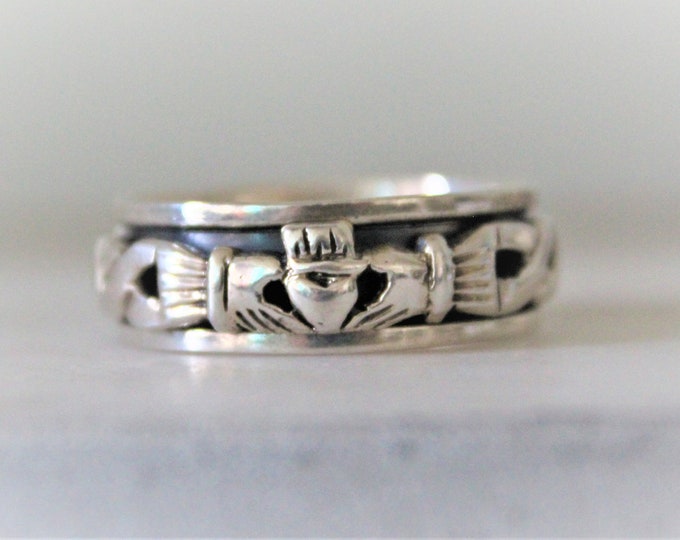 Irish Sterling Silver Spinner ring ,spinning ring, fidget ring, band ring, Ring for men, Gift for men