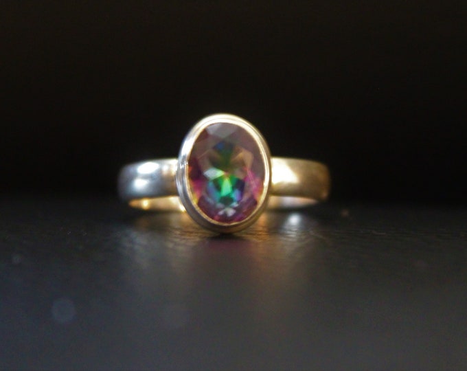 Mystic Topaz Sterling Silver Ring