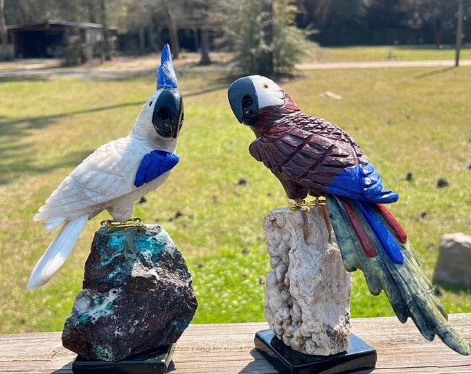 Crystal Parrot Carving