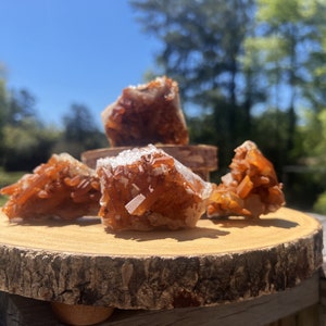 Tangerine Quartz Crystal Cluster ~ Quartz Cluster ~ Orange Crystal Specimen ~ Tangerine Quartz ~ Stone for Energy, Sacral Chakra ~ Home