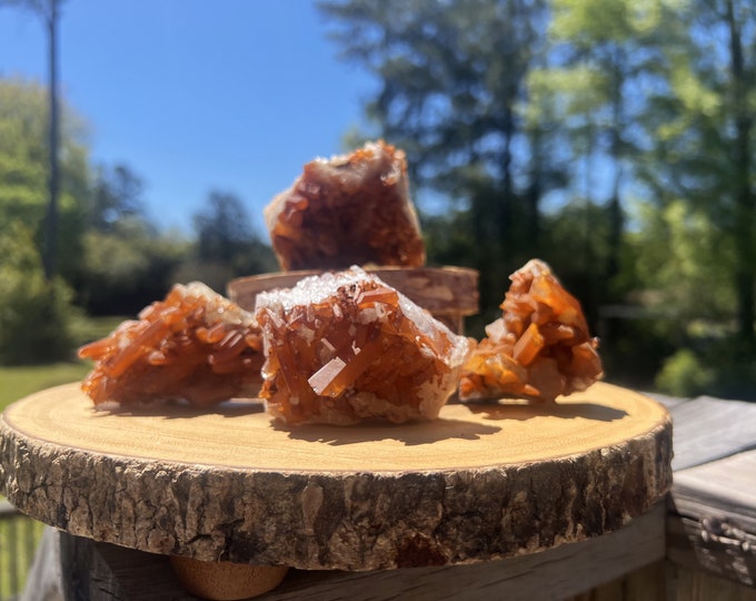 Tangerine Quartz Crystal Cluster