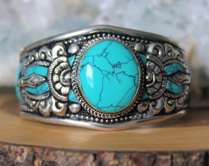 Turquoise Adjustable Cuff Bracelet