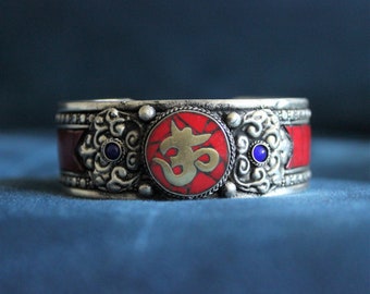 Coral Mantra OM Bracelet