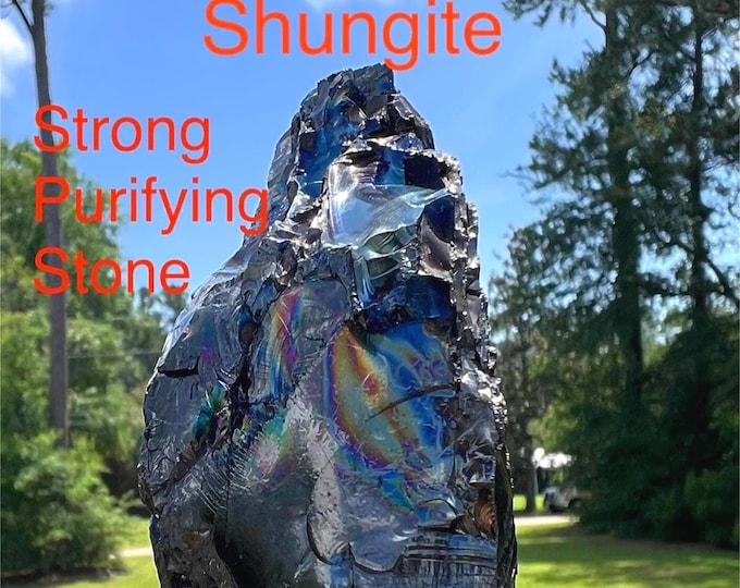 Shungite Chunk with amazing Rainbows