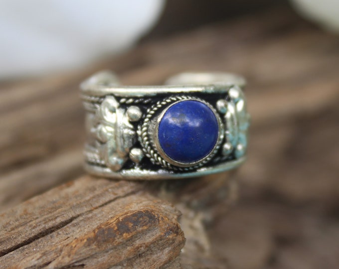 Lapis Lazuli Adjustable Ring