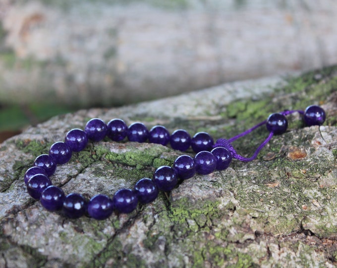 Amethyst Mala Wrist Bracelet