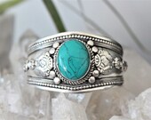 Turquoise Bracelet , Birthstone Bracelet , Stone Bracelet , Cowboy Bracelet ,Southwestern Bracelet , Hippie Bracelet, Cuff Bracelet