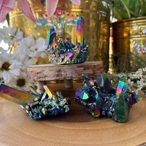 Angel Aura Cluster - Angel Aura Quartz Cluster - Aura Quartz Crystal - healing crystals and stones - Aura Quartz Stone - angel aura crystal