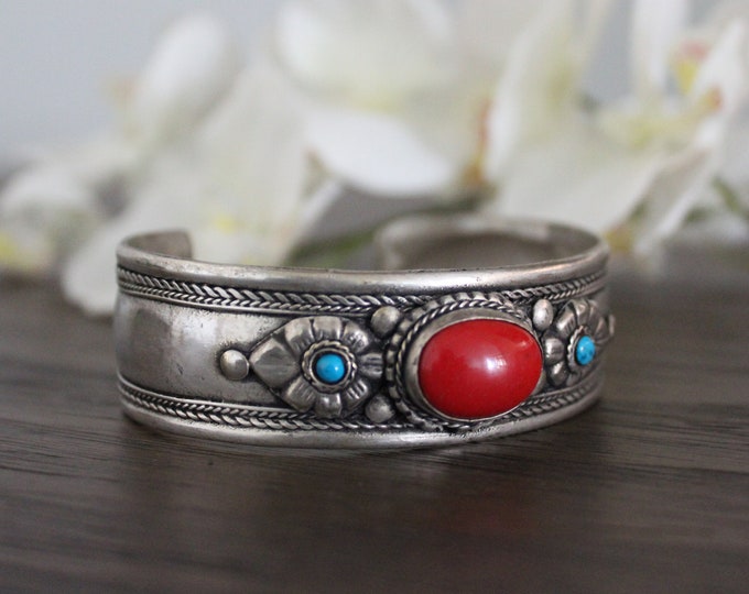 Red Bracelet Cuff Bracelet