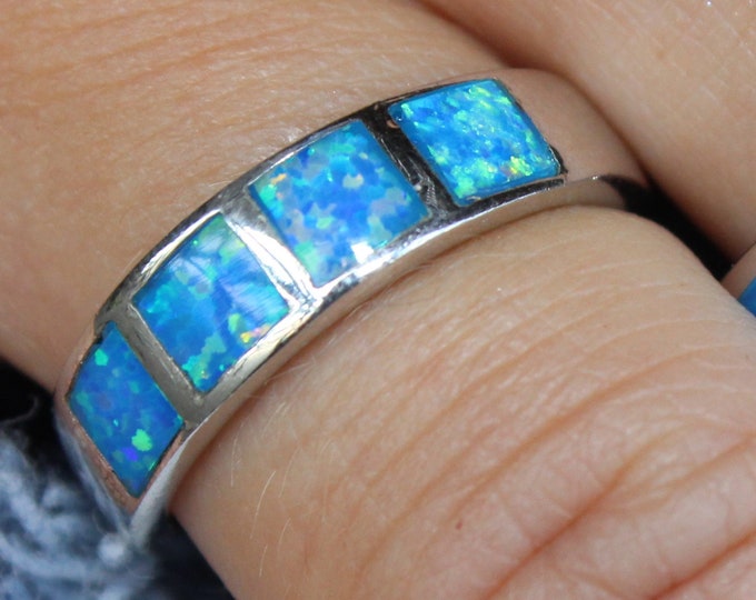 Opal Sterling Silver Ring