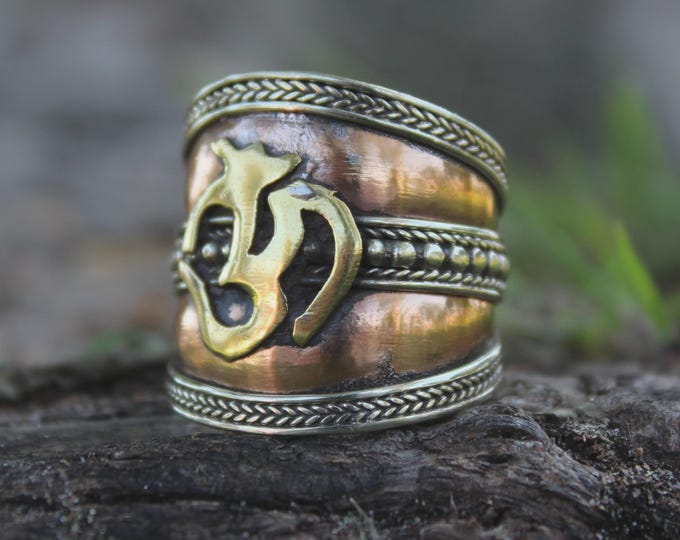 Mantra OM Copper Ring
