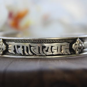 Mantra Om Yoga Cuff Bracelet