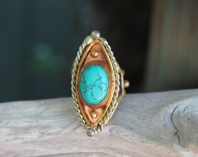 Turquoise Adjustable Ring
