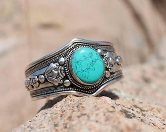 Turquoise Cuff Adjustable Bracelet