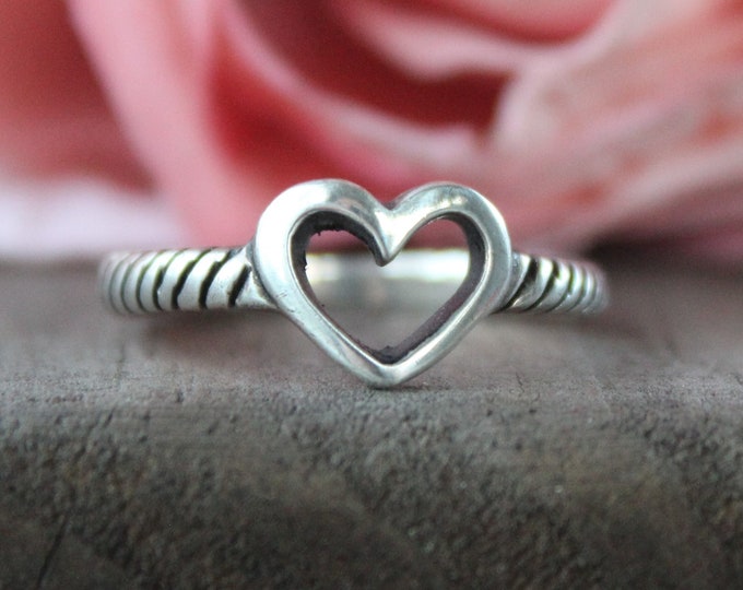 Heart Sterling Silver Ring