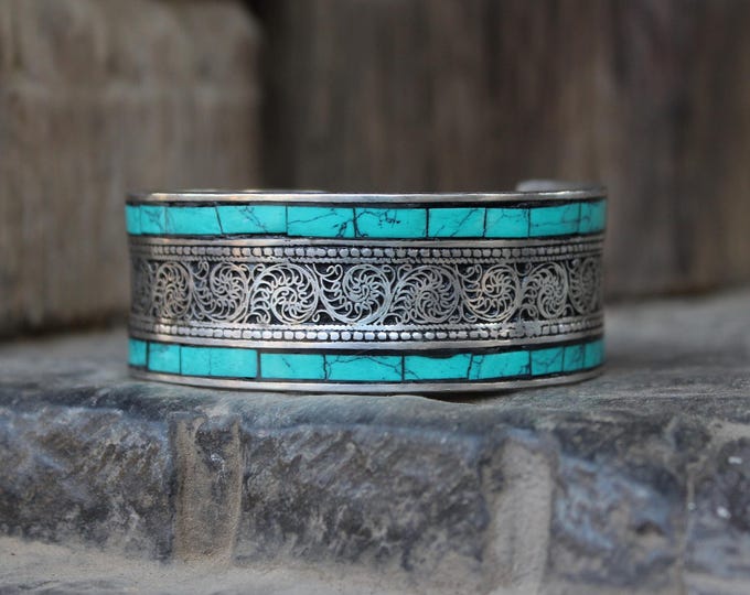 Turquoise Filigree Bracelet