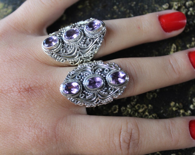 Amethyst Sterling Silver Ring