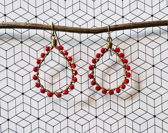 Red Bohemian Earrings