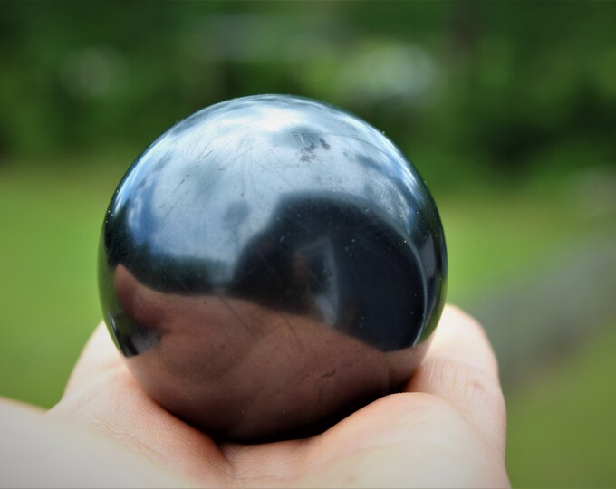 Shungite Sphere ~ Shungite Crystal Ball ~ Fathers Day Gift ~ Crystal Sphere ~ Sacred Geometry ~ Reiki Tools ~ Gemstone ~ Home Decor