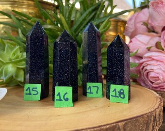 Blue Goldstone Tower: Night Sky Healing Generator