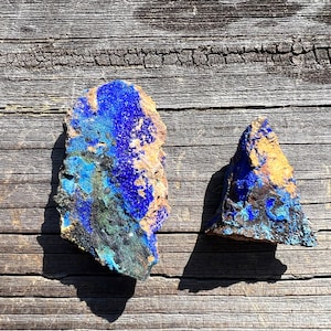 Raw Azurite Malachite Crystal on Quartz , Azurite Malachite Crystal Cluster, Raw Azurite Stone,  Malachite Azurite Crystal, Rock Collection