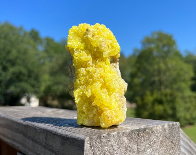 Sulfur Crystal Cluster ~ The Inner Power Stone ~ Natural Sulfur Specimen ~ Decor Stone ~ Meditation stone ~ Rock Collector ~Rare Find