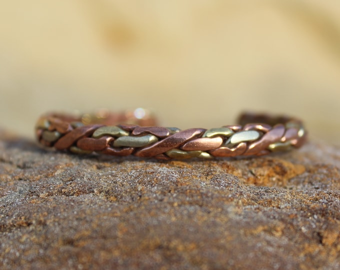 Copper and Brass Adjustable Bracelet