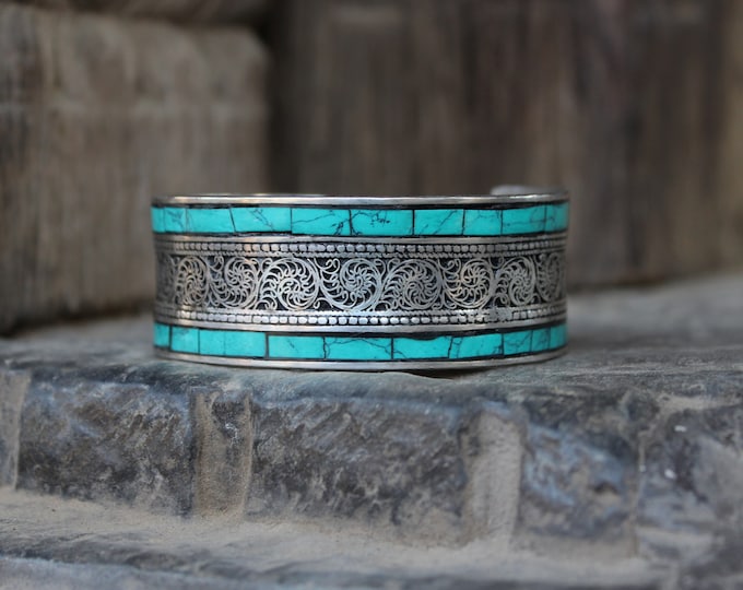 Turquoise Filigree Bracelet