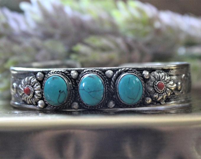Turquoise Bohemian Cuff Bracelet
