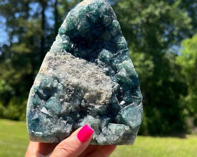 Natural Fluorite Cluster