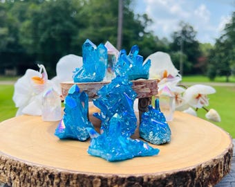 Aura Quartz Crystal Cluster