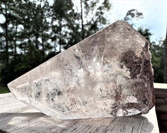 Clear Quartz with Inclusion Faceted Point ~ Clear Quartz Point ~ Reiki ~ Chakra ~ Home ~ Rare Find ~ Rock Collection ~ Gift for Her