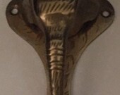 Vintage Solid Brass Elephant Door Knocker