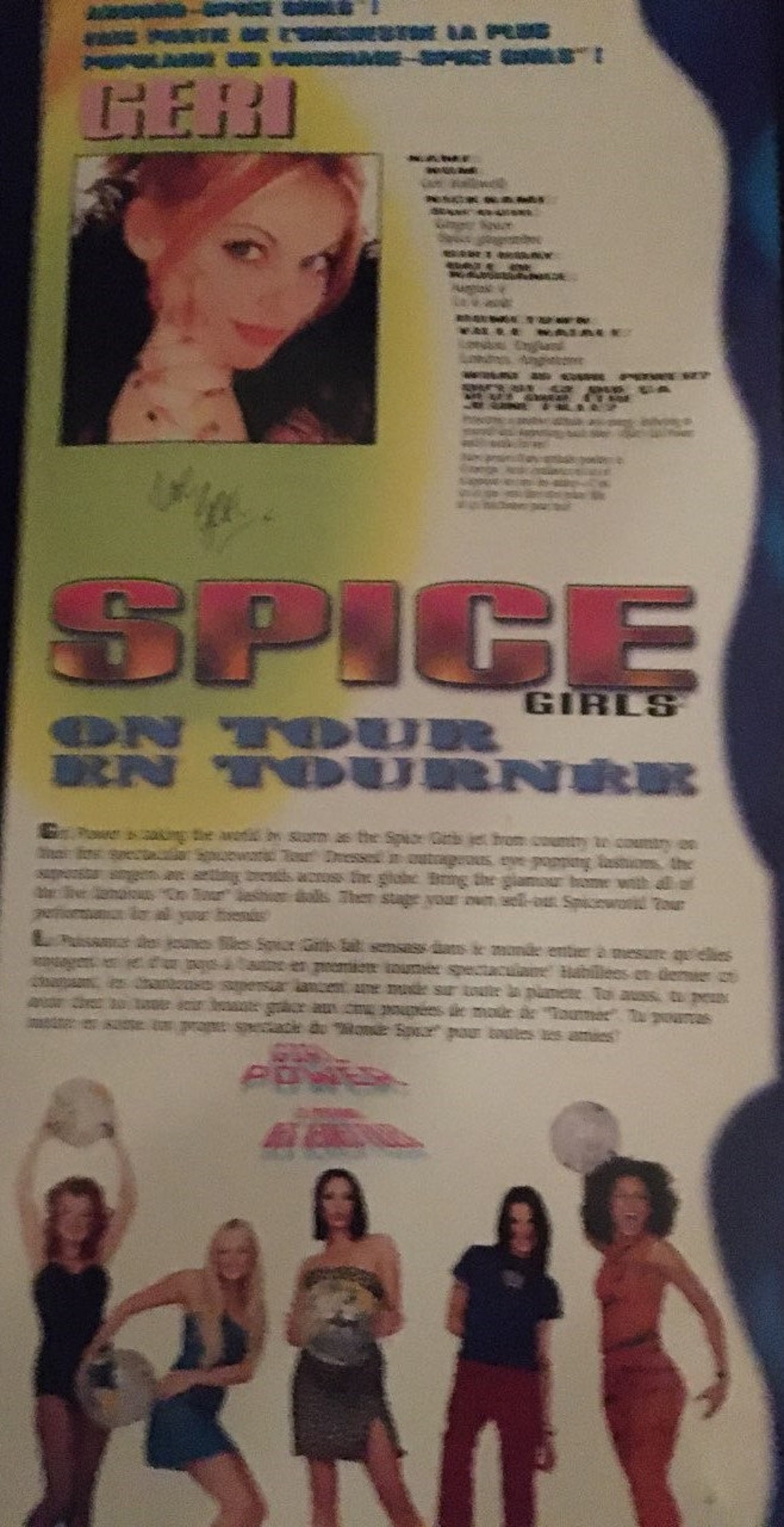 Vintage Geri Spice Doll /Ginger /On Tour/ Nuevo en caja Etsy México