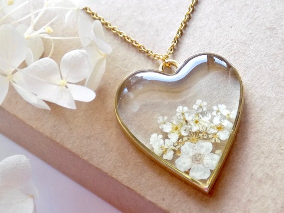 Flower Heart Necklace Flower Heart Necklace