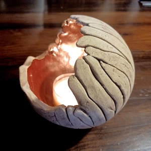 Light ball ceramic 14 cm light ball lantern tealight holder